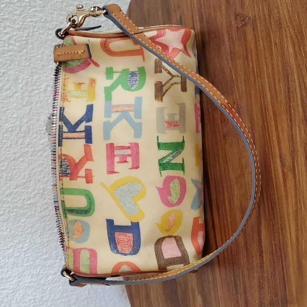 Dooney & Bourke Small Mini Hand Bag Rainbow Zipper Vintage Excellent Condition!